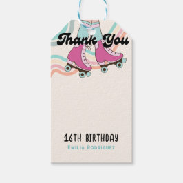 70er Rock und ROLL Roller Skaten-Gastgeschenke Geschenkanhänger