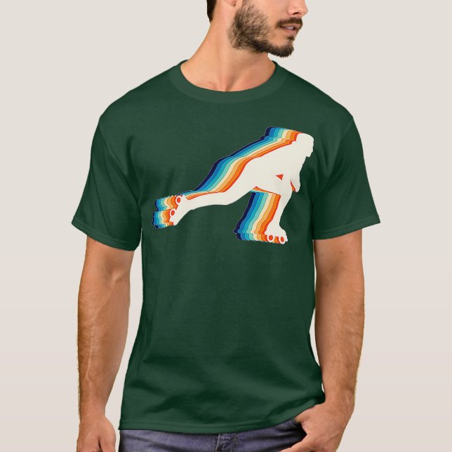 70er Roller Skate Disco Retro Vintag T-Shirt (Vorderseite)