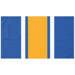 70er Royal Navy Blue Gelb White Racing Streifen Tischdecke