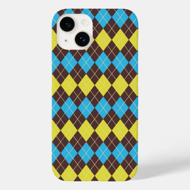70er schottisches Tartan-Muster Case-Mate iPhone Hülle (Rückseite)