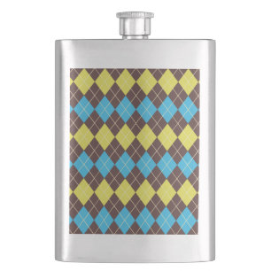 70er schottisches Tartan-Muster Flachmann