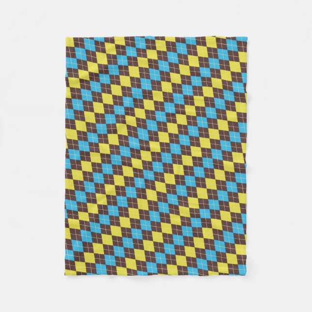 70er schottisches Tartan-Muster Fleecedecke (Vorderseite)