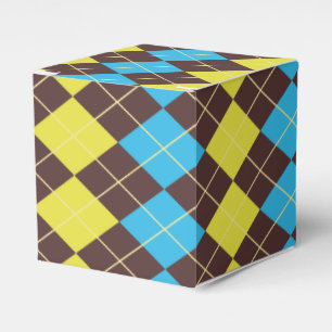 70er schottisches Tartan-Muster Geschenkschachtel