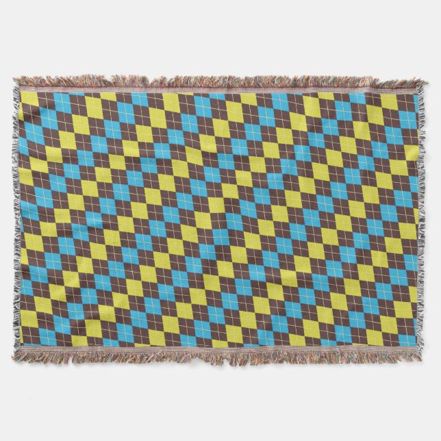 70er Scottish Tartan-Pattern Decke (Vorderseite)