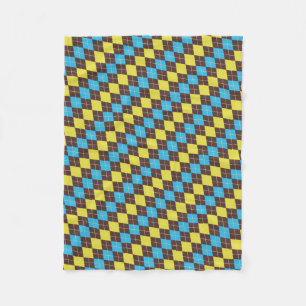 70er Scottish Tartan-Pattern Fleecedecke