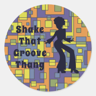 70er Shake That Groove Thang Runder Aufkleber