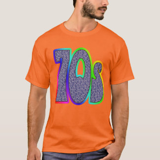 70er Slogan-gefärbte Krawatte! Shirt