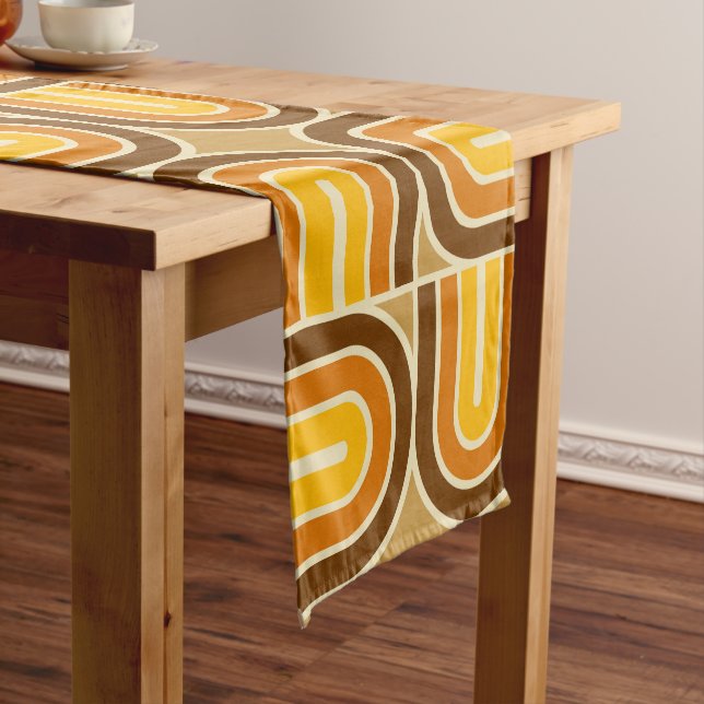 70er Style Geometric Arch Pattern Kurzer Tischläufer (Beispiel)