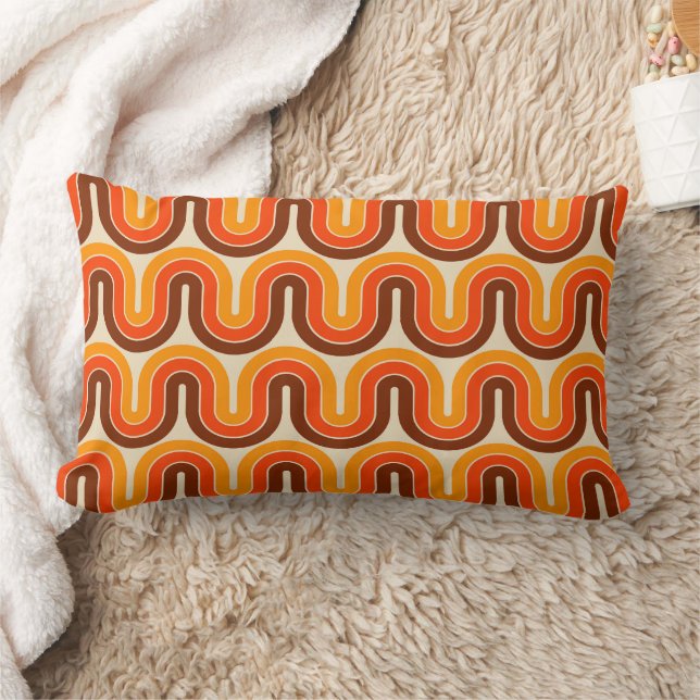 70er Style Geometric Design Lendenkissen (Decke)