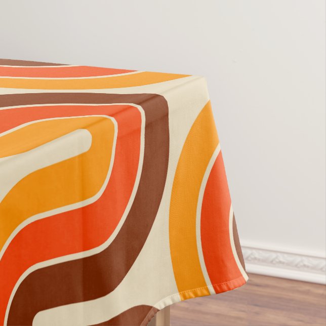 70er Style Geometric Design Tischdecke (Beispiel)