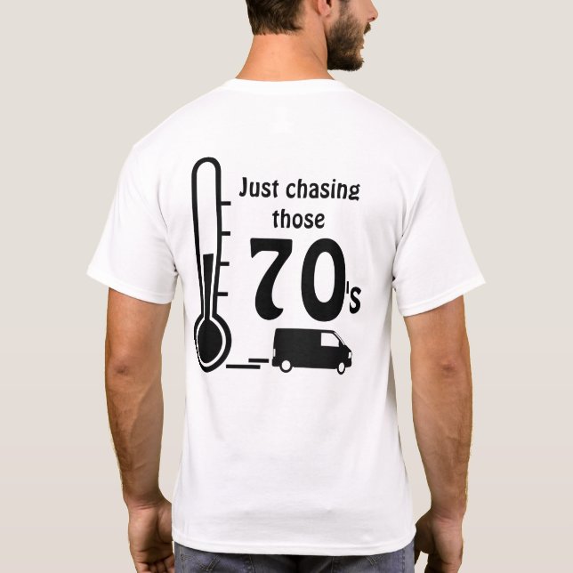 70er-T-Shirt jagen T-Shirt (Rückseite)