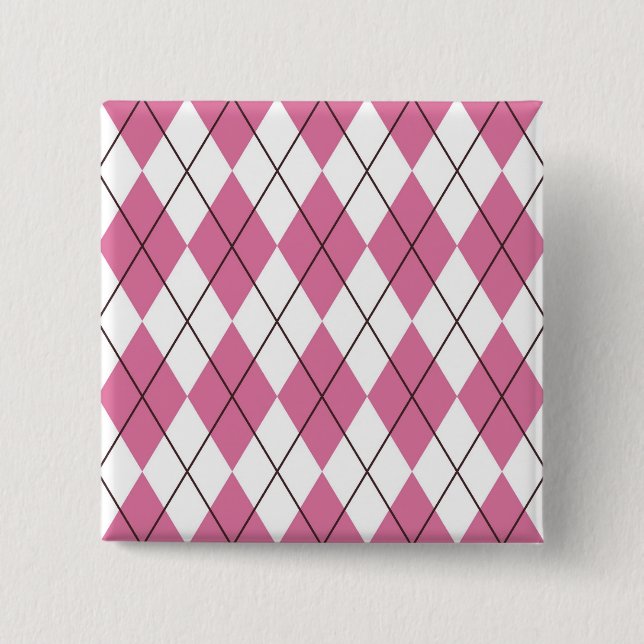 70er Tartan-Pattern Pinky Button (Vorderseite)
