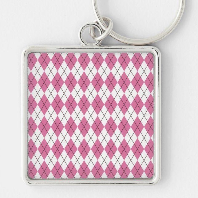 70er Tartan-Pattern Pinky Schlüsselanhänger (Vorne)