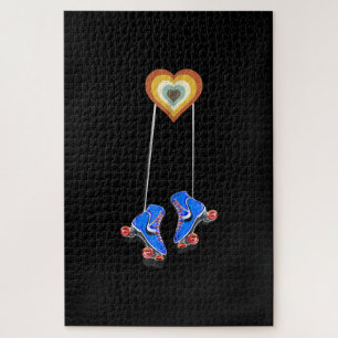 70er-Taschenherzerwalze Skaten Puzzle