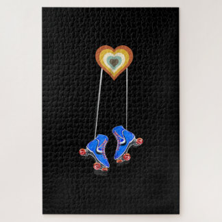 70er-Taschenherzerwalze Skaten Puzzle