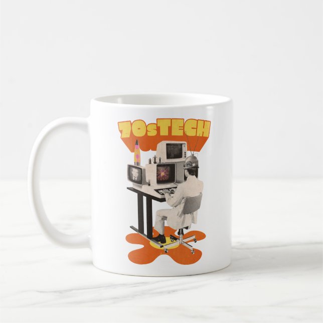 70er TECH COMPUTERS Kaffeetasse (Links)