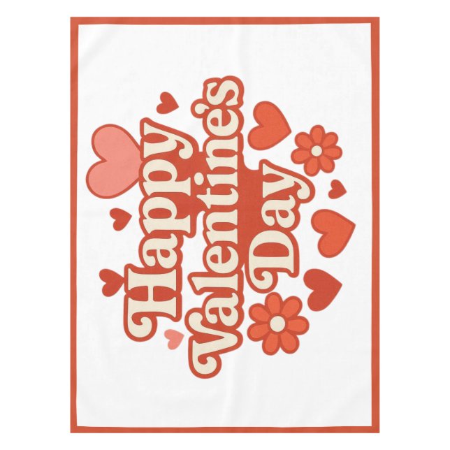 70er, Valentinstag-Kunstwerke Tischdecke (Vorderseite)