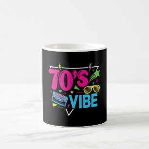 70er-Vibe Retro-Neon-Stil Kaffeetasse