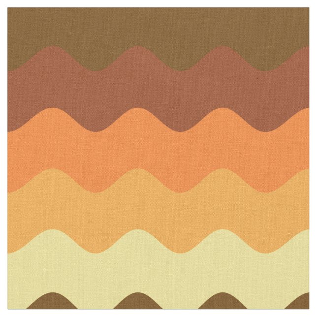 70er Vintag-Gelb-Orangenstreifen fabri Stoff (Nahaufnahme)