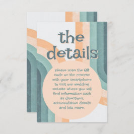 70er Vintag Rainbow Wedding Begleitkarte