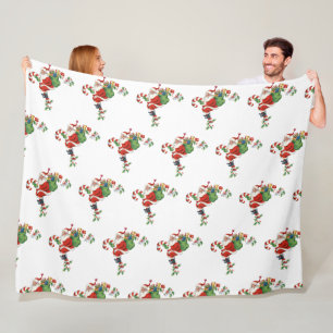 70er Vintag Santa Xmas Jolly Classic Retro Fleecedecke