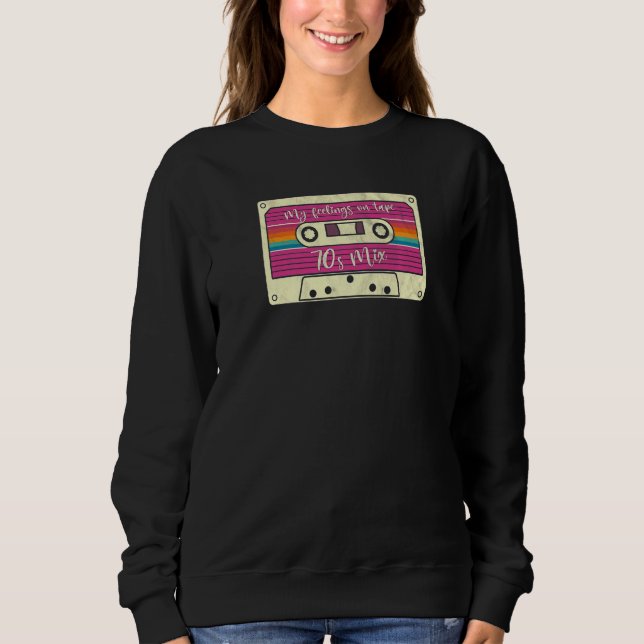 70er Vintages Kassettenband Sweatshirt (Vorderseite)