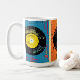 70er Vinyl Record Album Custom Kitchen Kaffeetasse