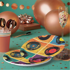 70er Vinyl Record Album Custom Kitchen Pappteller