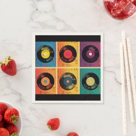 70er Vinyl Record Album Custom Kitchen Serviette