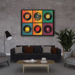 70er Vinyl Record Muster Retro Acryl Wandkunst<br><div class="desc">Das 70er Vinyl Record Pattern ist eine lustige und einzigartige Art, Ihre Liebe von allem Retro zeigen. Es bringt Sie zurück zu einer Zeit, als wir hörten auf Vinyl-Platten und kaufte die 45 Platte der Single-Songs. Der Grunge-Effekt macht dieses Design wirklich auffällig. Dieses Design ist perfekt für ein Geschenk an...</div>