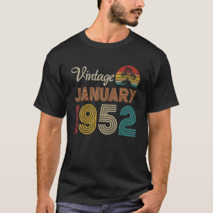 70Geburtstagsgeschenke Vintag Januar 1952 70 Jahre T-Shirt