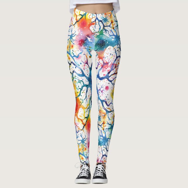 70s 60s Psychedelic Hippy Retro Hip Leggings (Vorderseite)