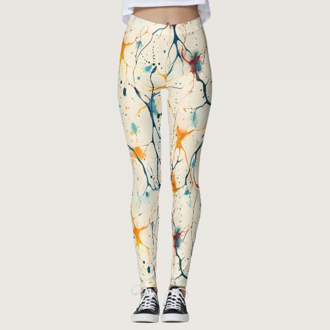 70s 60s Psychedelic Hippy Retro Hip Leggings (Vorderseite)