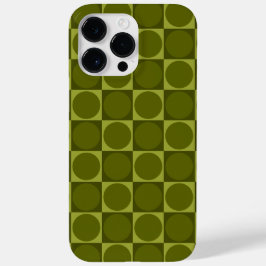 70s Checks and Circles Green Case-Mate iPhone 14 Pro Max Hülle