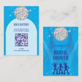 70s Disco Dancing Queen Bridal Shower Registry Begleitkarte