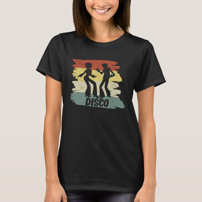 70s Disco Themed Vintage Retro Dancing T-Shirt (Vorderseite)
