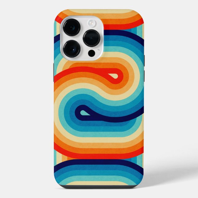 70s Double Wave iPhone Hülle (Rückseite)