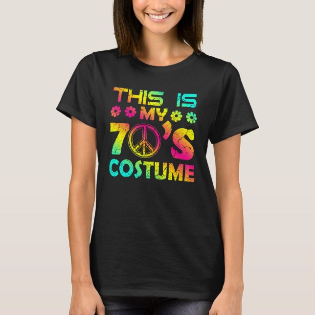 70s Halloween Costume 1970s Seven Music Disco T-Shirt (Vorderseite)
