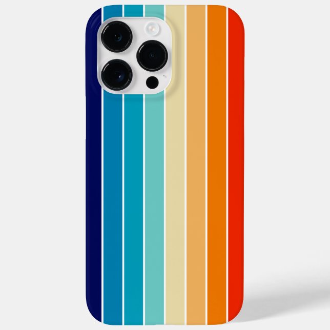 70s Rainbow Stripes Case-Mate iPhone Hülle (Rückseite)