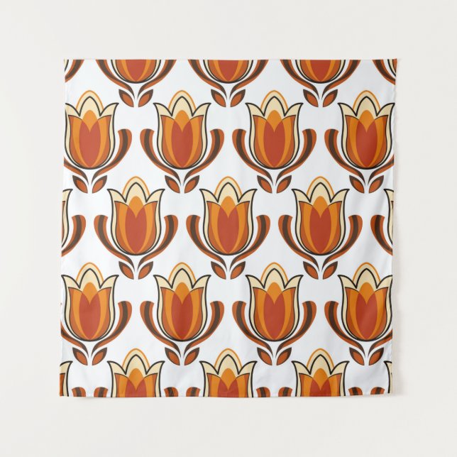 70's retro pattern material illustration70s,1970,p wandteppich (Vorderseite)