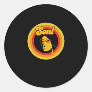 70s Retro Soul Music Gerne Soul Music Runder Aufkleber