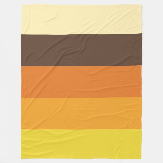 70s Retro Striped Color Pattern Fleecedecke (Vorderseite)
