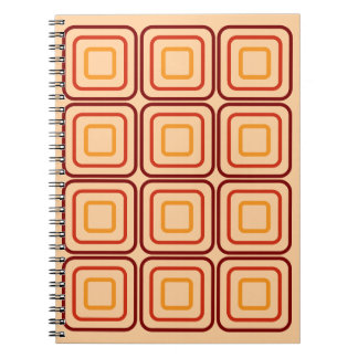 70s square pattern notizblock
