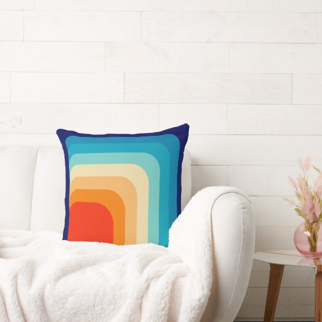 70s Square Rainbow Kissen (Liege)