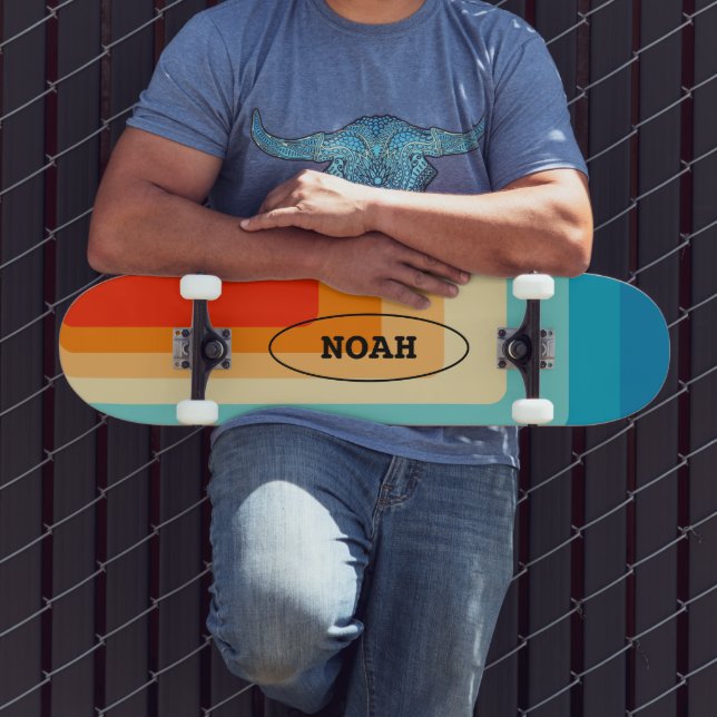 70s Square Rainbow Skateboard (Außenbereich 3)