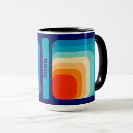 70s Square Rainbow Tasse
