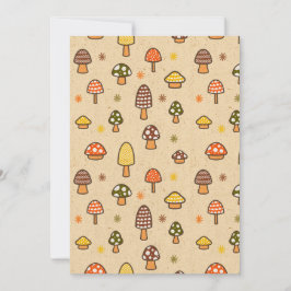 70s Style Retro Mushrooms Feiertagskarte