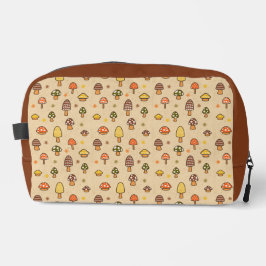 70s Style Retro Mushrooms Waschbeutel