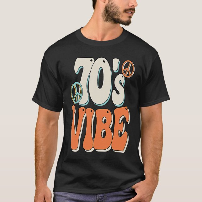 70s Vibe 70s Costume Groovy Peace Hippie 70's Them T-Shirt (Vorderseite)