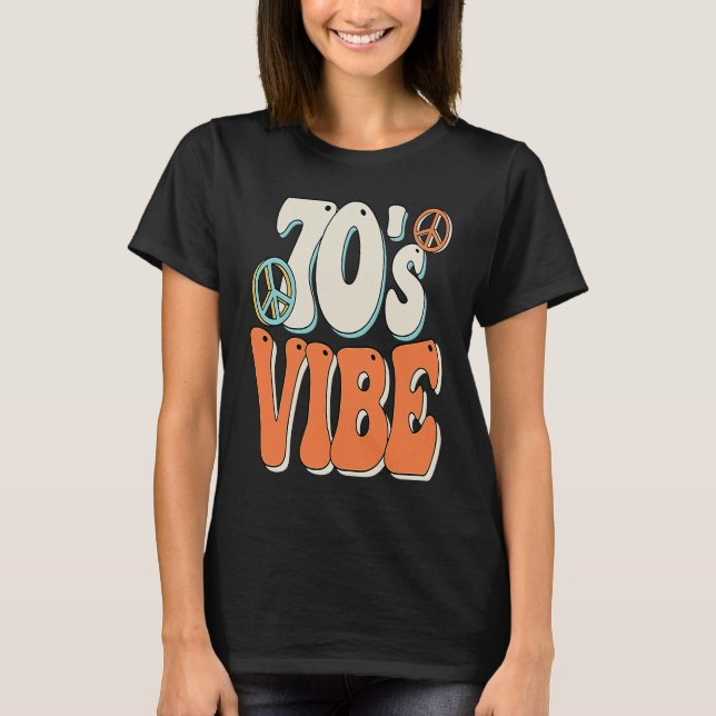 70s Vibe 70s Costume Groovy Peace Hippie 70's Them T-Shirt (Vorderseite)